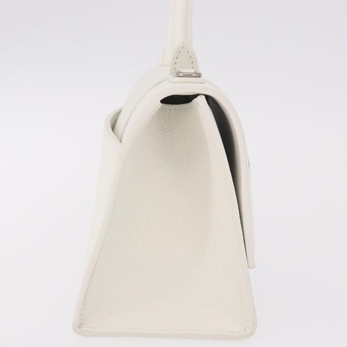 Balenciaga Hourglass Top Handle Leather Small Wit