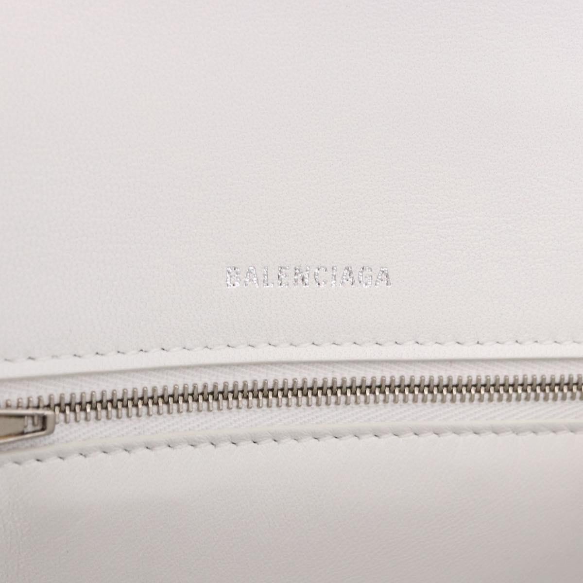 Balenciaga Hourglass Top Handle Leather Small Wit