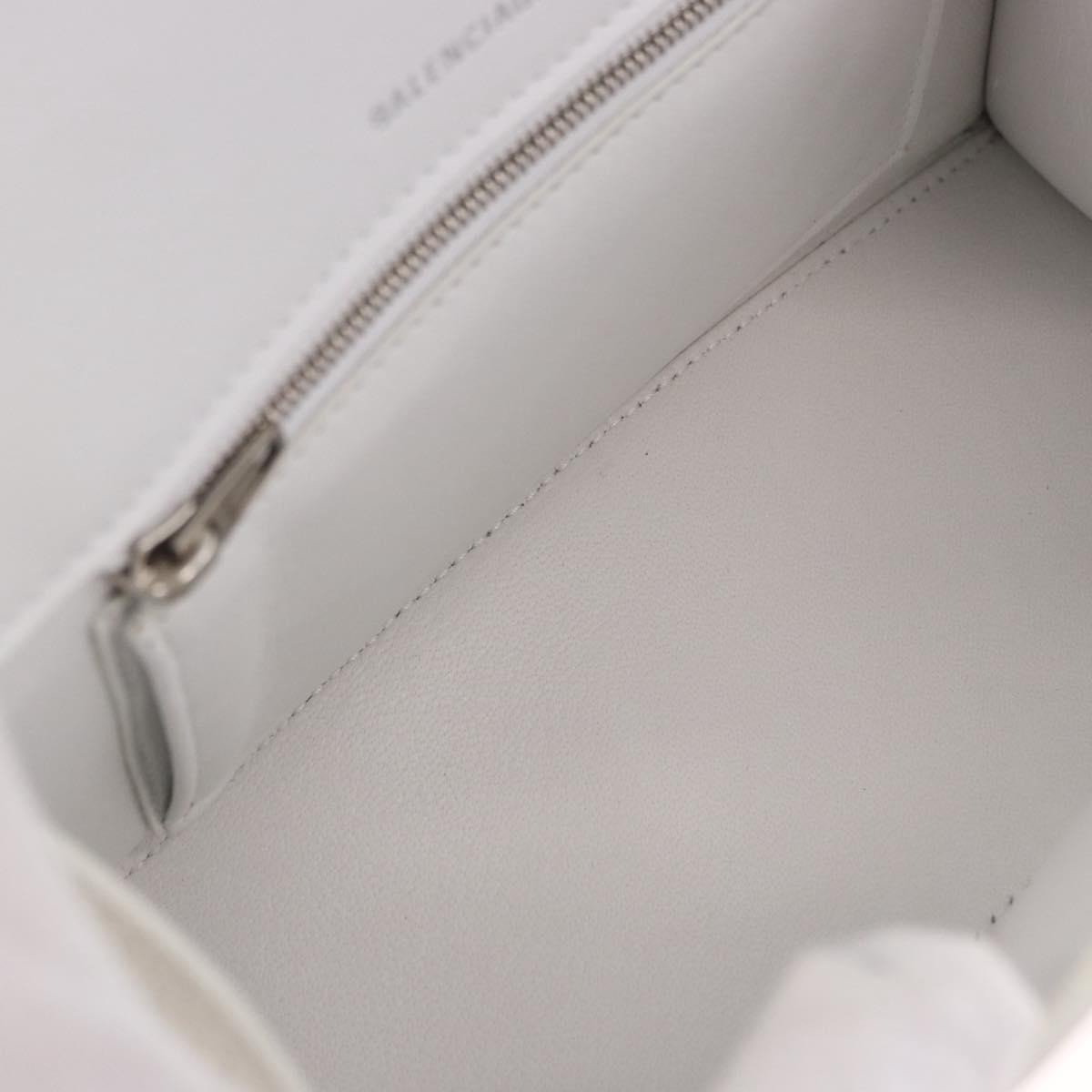 Balenciaga Hourglass Top Handle Leather Small Wit