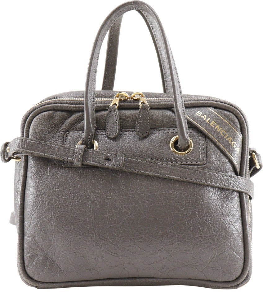 Balenciaga Balenciaga Blanket Square Bag Leather Small Grijs