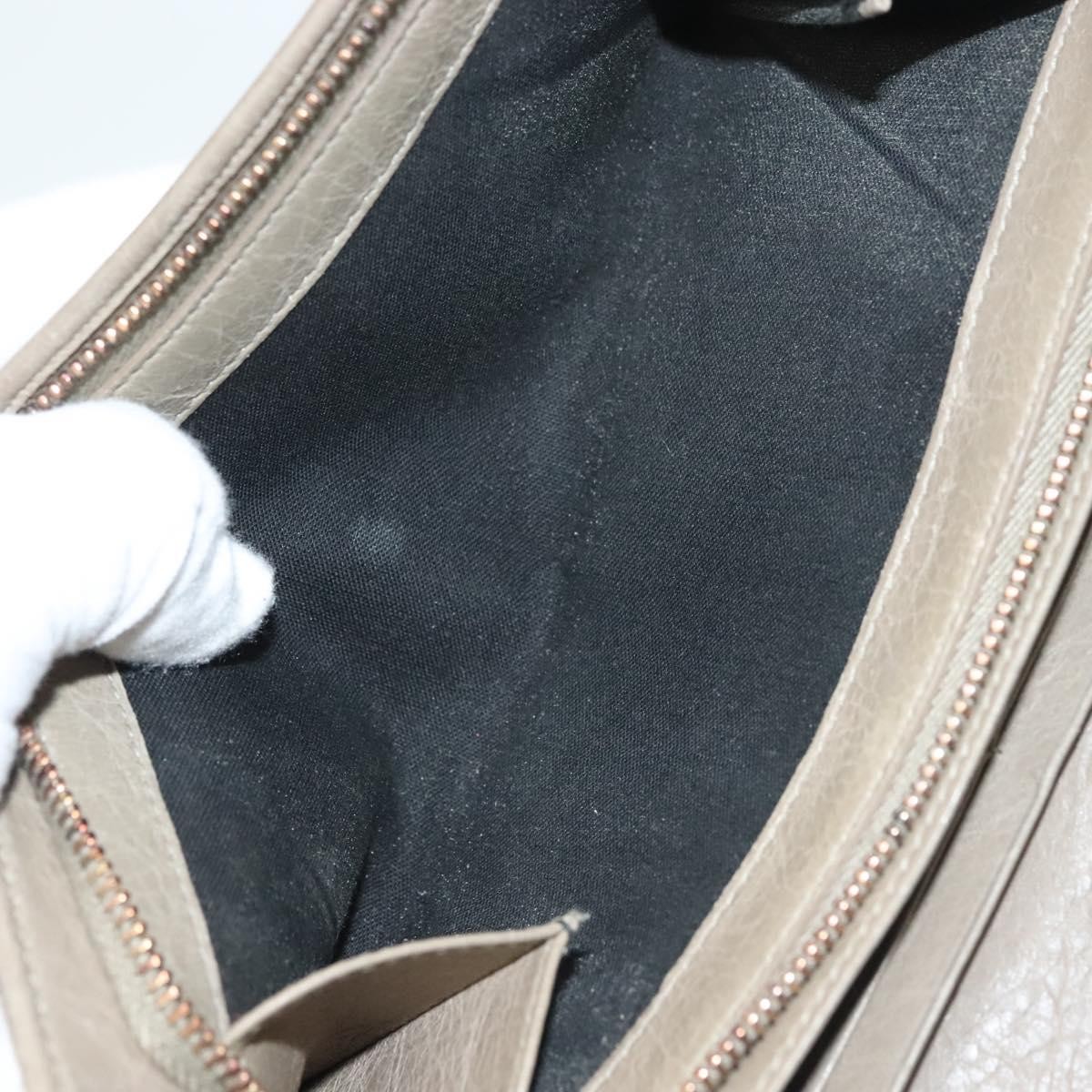 Balenciaga Balenciaga Giant Money Flap Wallet Leather Beige