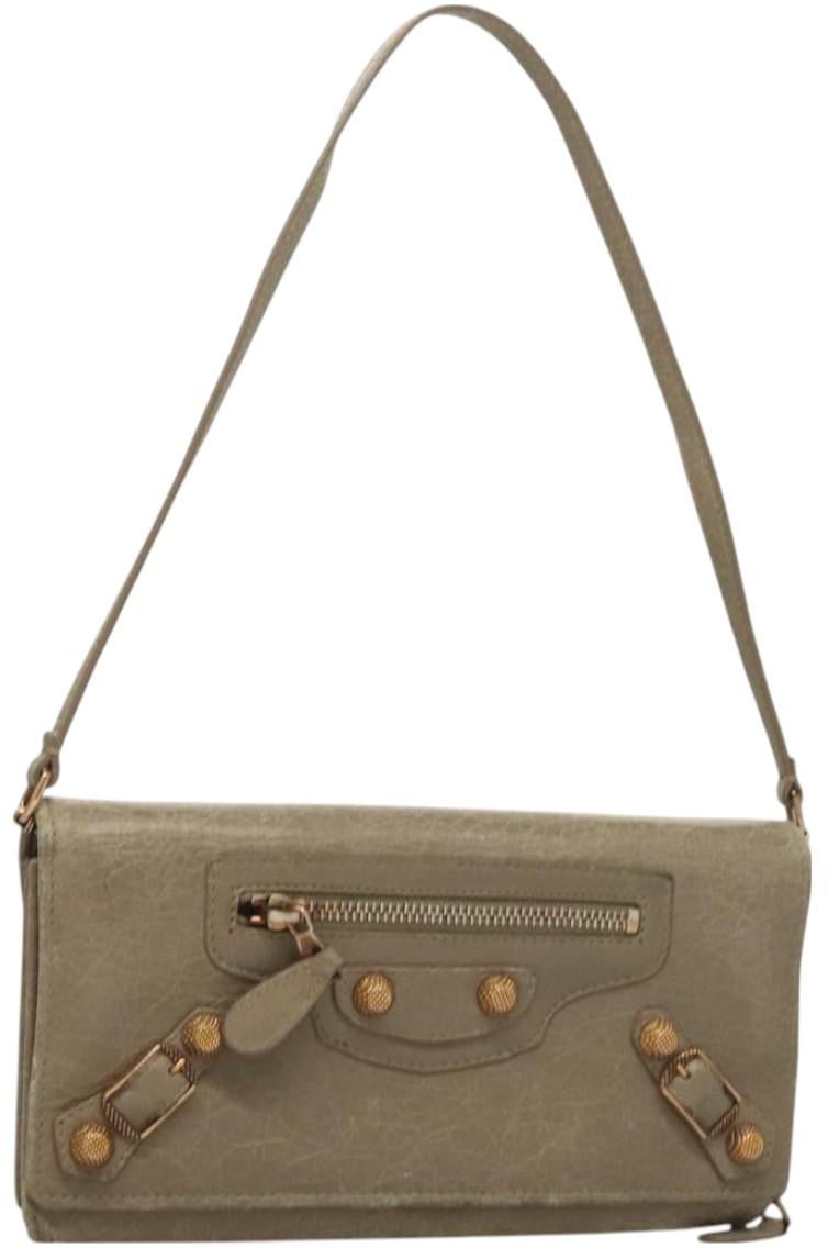 Balenciaga Balenciaga Giant Money Flap Wallet Leather Beige