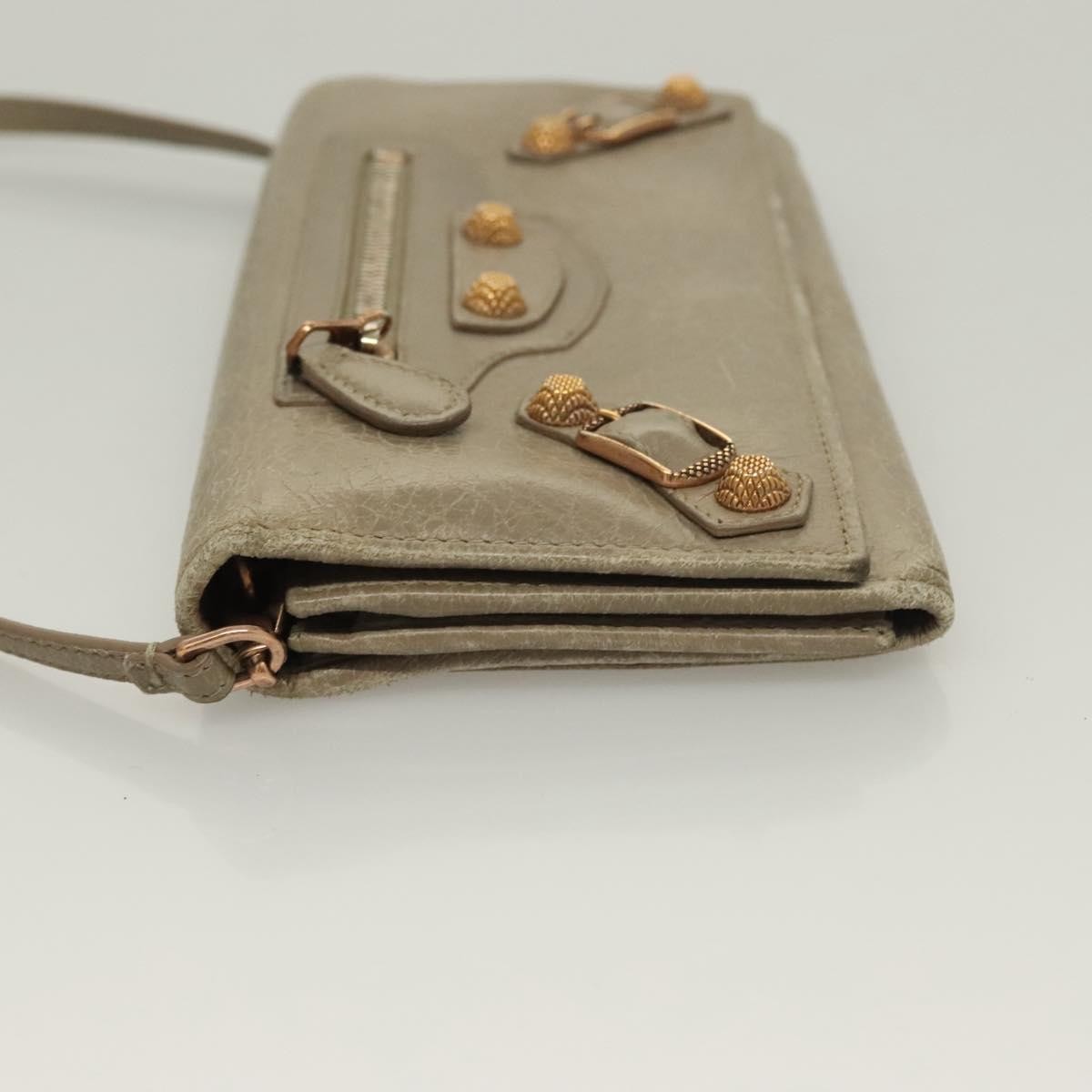 Balenciaga Balenciaga Giant Money Flap Wallet Leather Beige