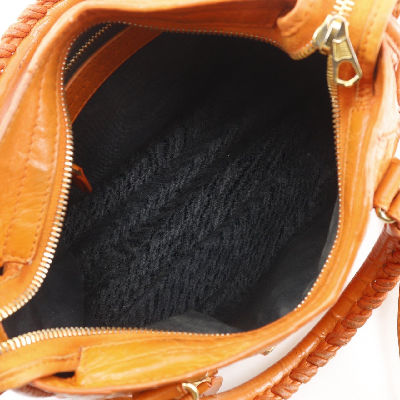 Balenciaga City Classic Studs Leather Mini Oranje