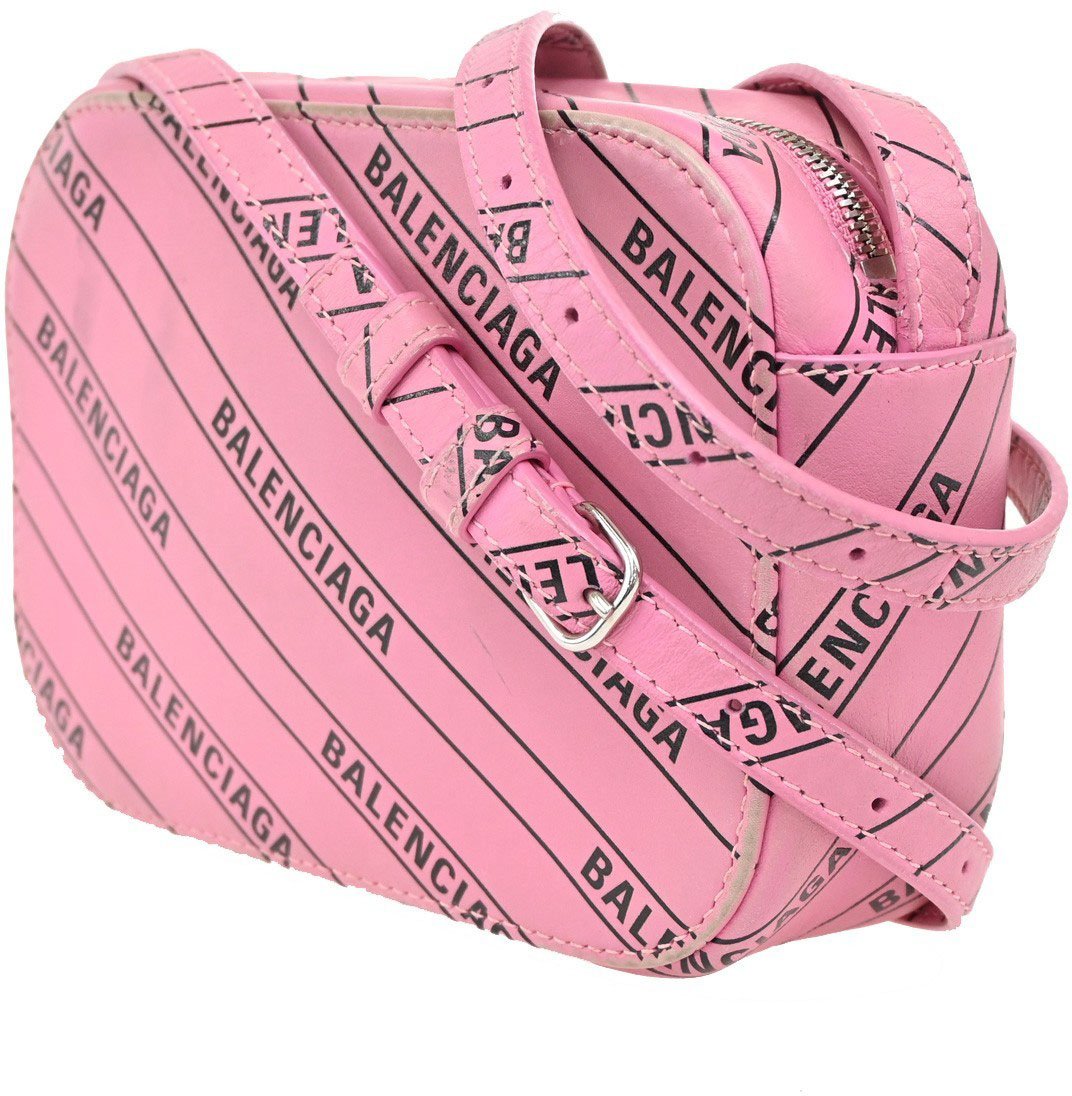 Balenciaga Balenciaga Everyday Camera Bag Monogram Printed Leather XS Roze