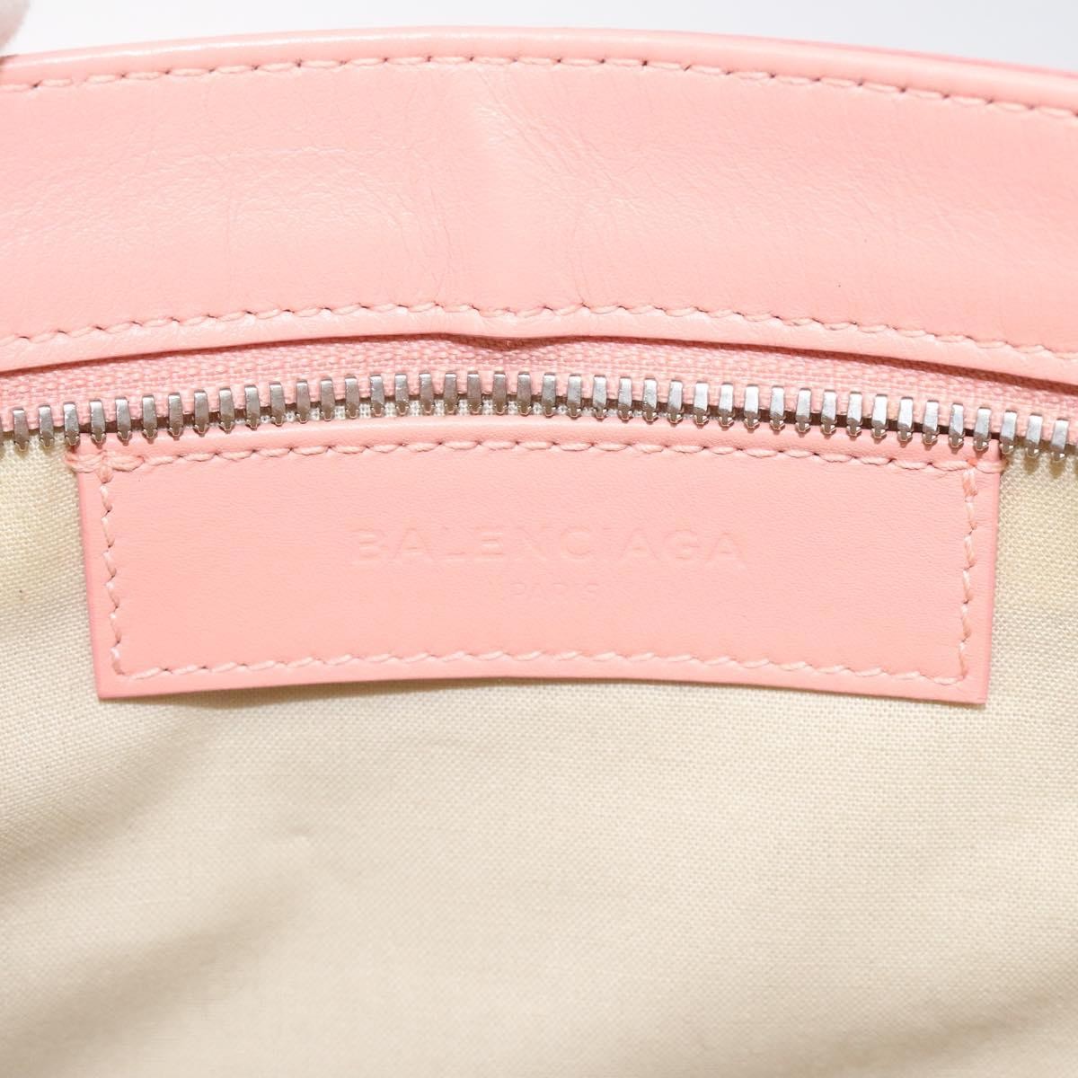 Balenciaga Balenciaga Navy Clutch Canvas with Leather Large Roze