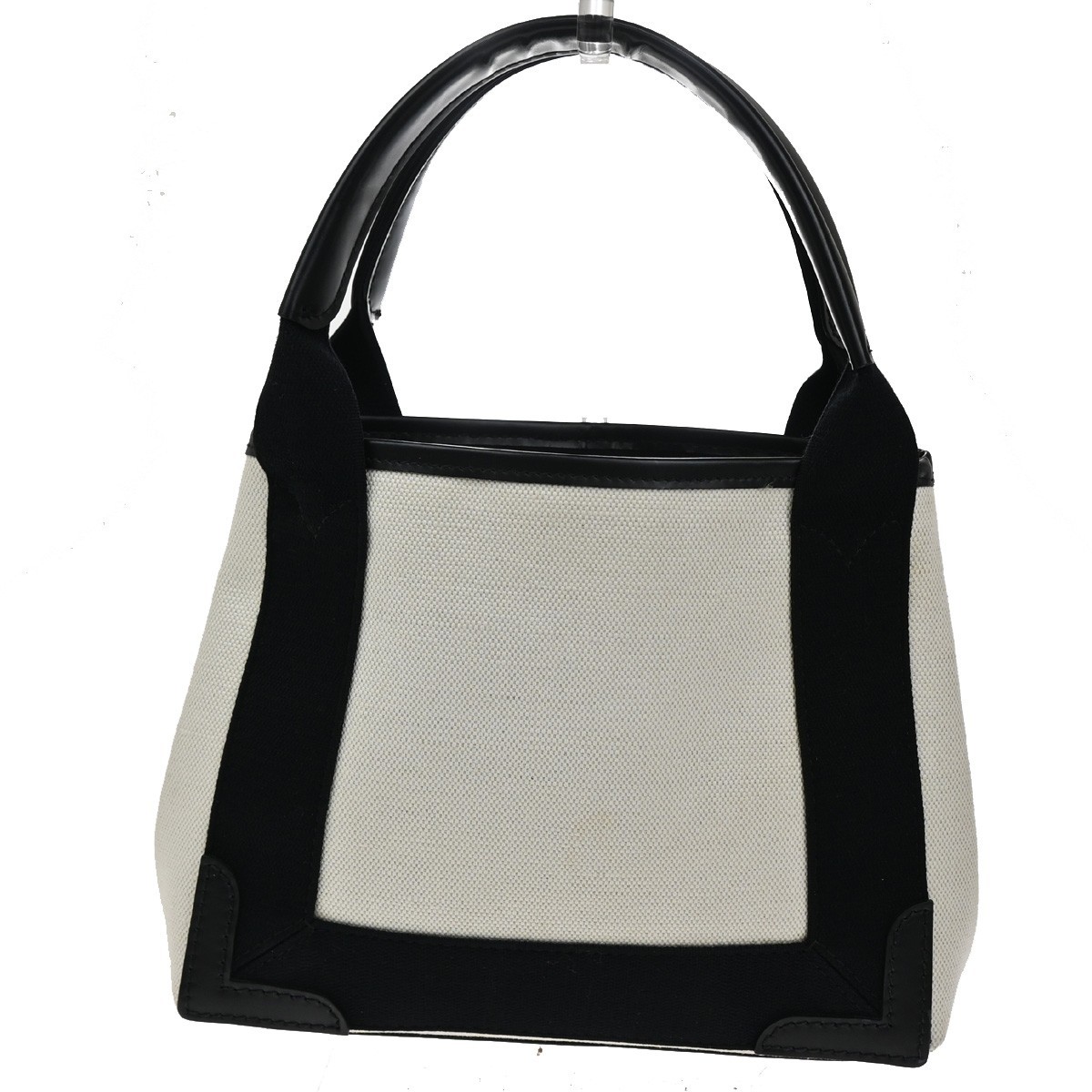 Balenciaga Balenciaga Navy Cabas Canvas with Leather Small Beige