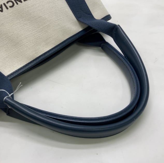 Balenciaga Balenciaga Navy Cabas Canvas with Leather Small Navy