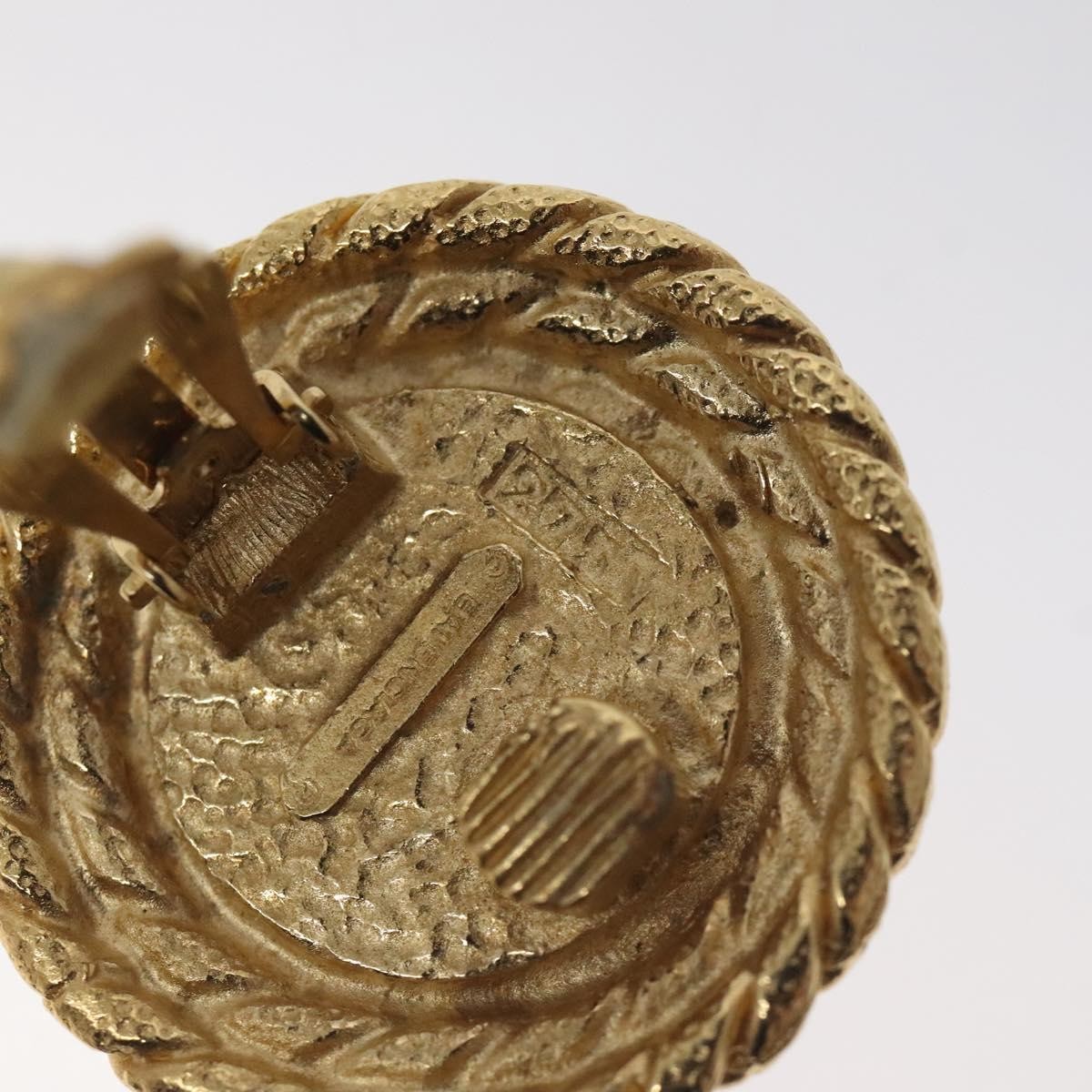 Balenciaga Balenciaga Vintage round clip on earrings Metal Goud