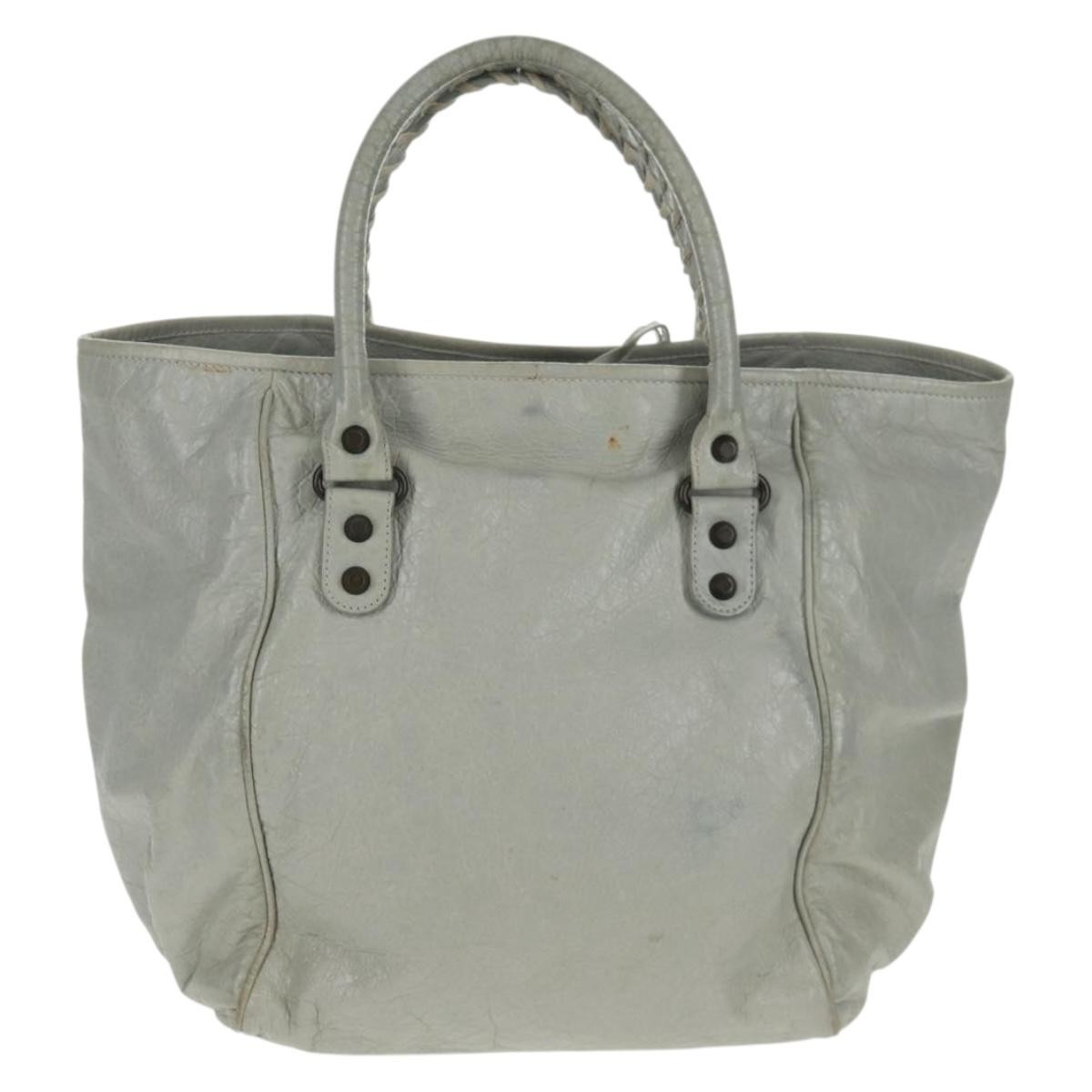 Balenciaga Balenciaga Classic Studs Sunday Tote Leather Small Grijs