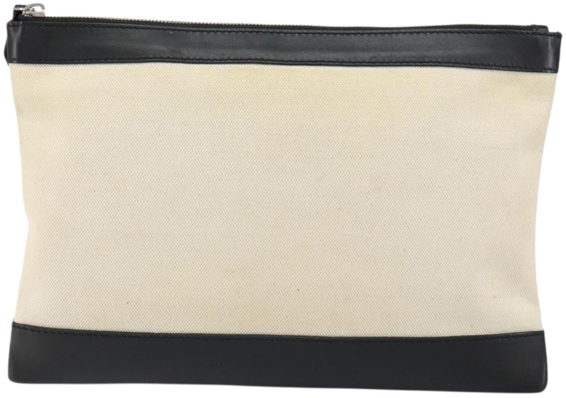 Balenciaga Balenciaga Clip P Pouch Leather Large Beige