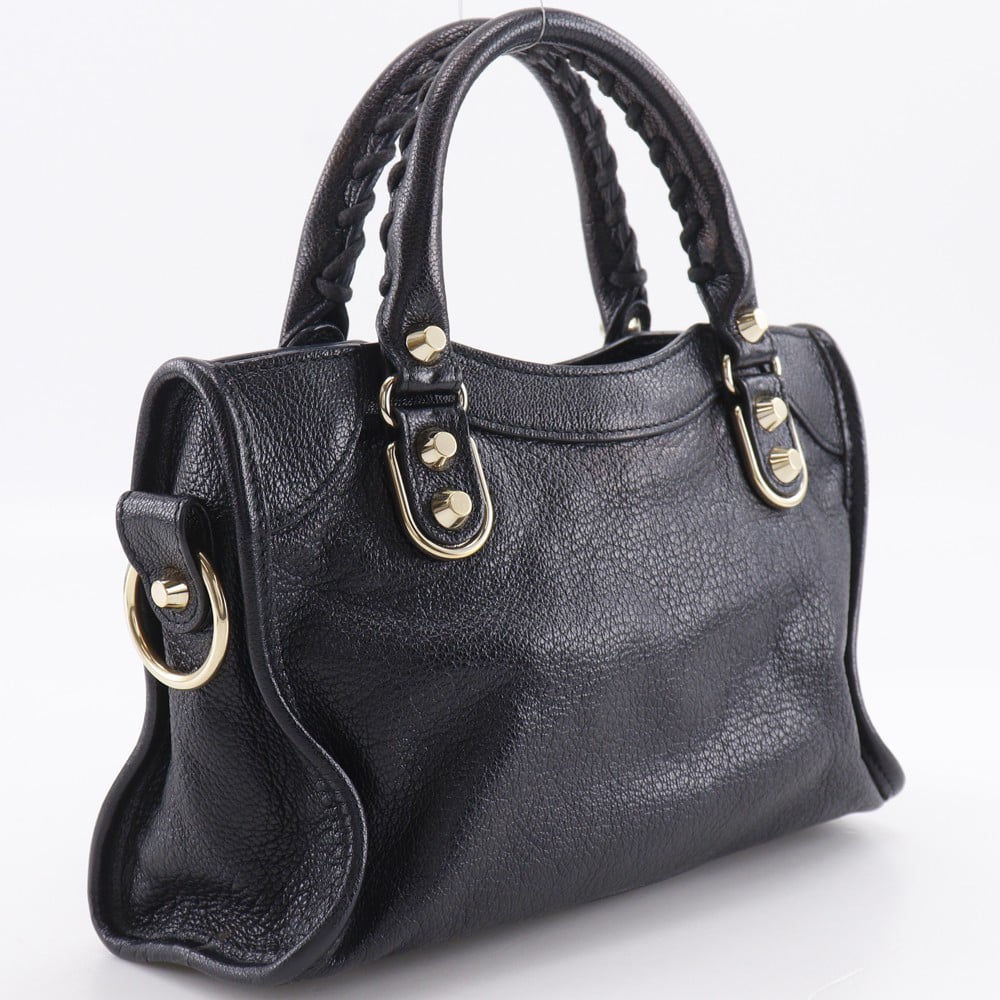 Balenciaga City Classic Metallic Edge Bag Leather Small Zwart