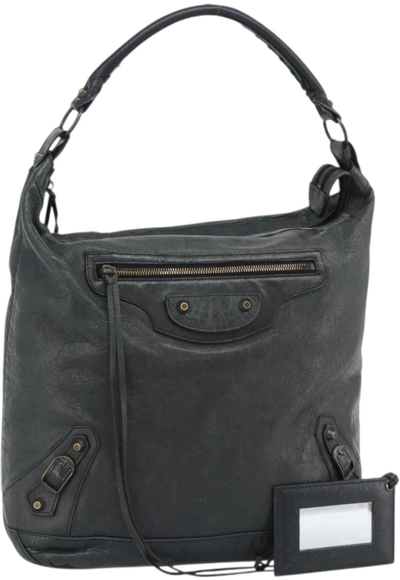Balenciaga Giant Studs Day Hobo Leather Groen