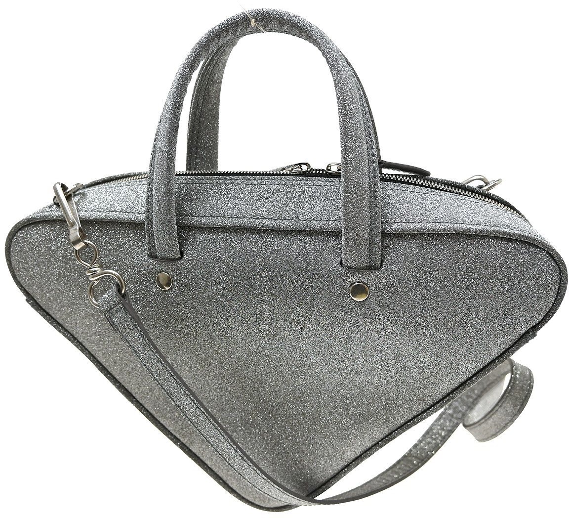 Balenciaga Triangle Leather Medium Zilver