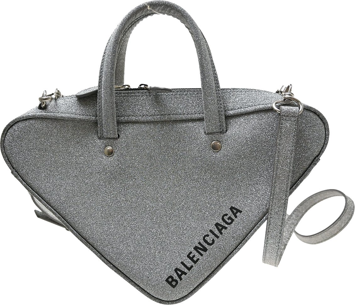Balenciaga Triangle Leather Medium Zilver