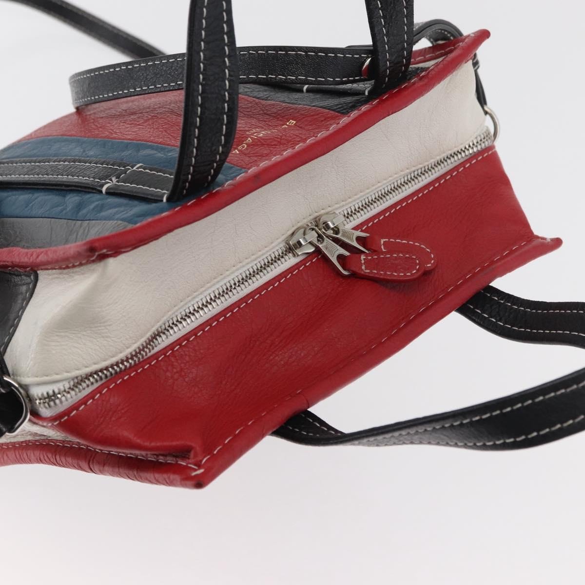 Balenciaga Balenciaga Bazar Convertible Tote Striped Leather XS Divers