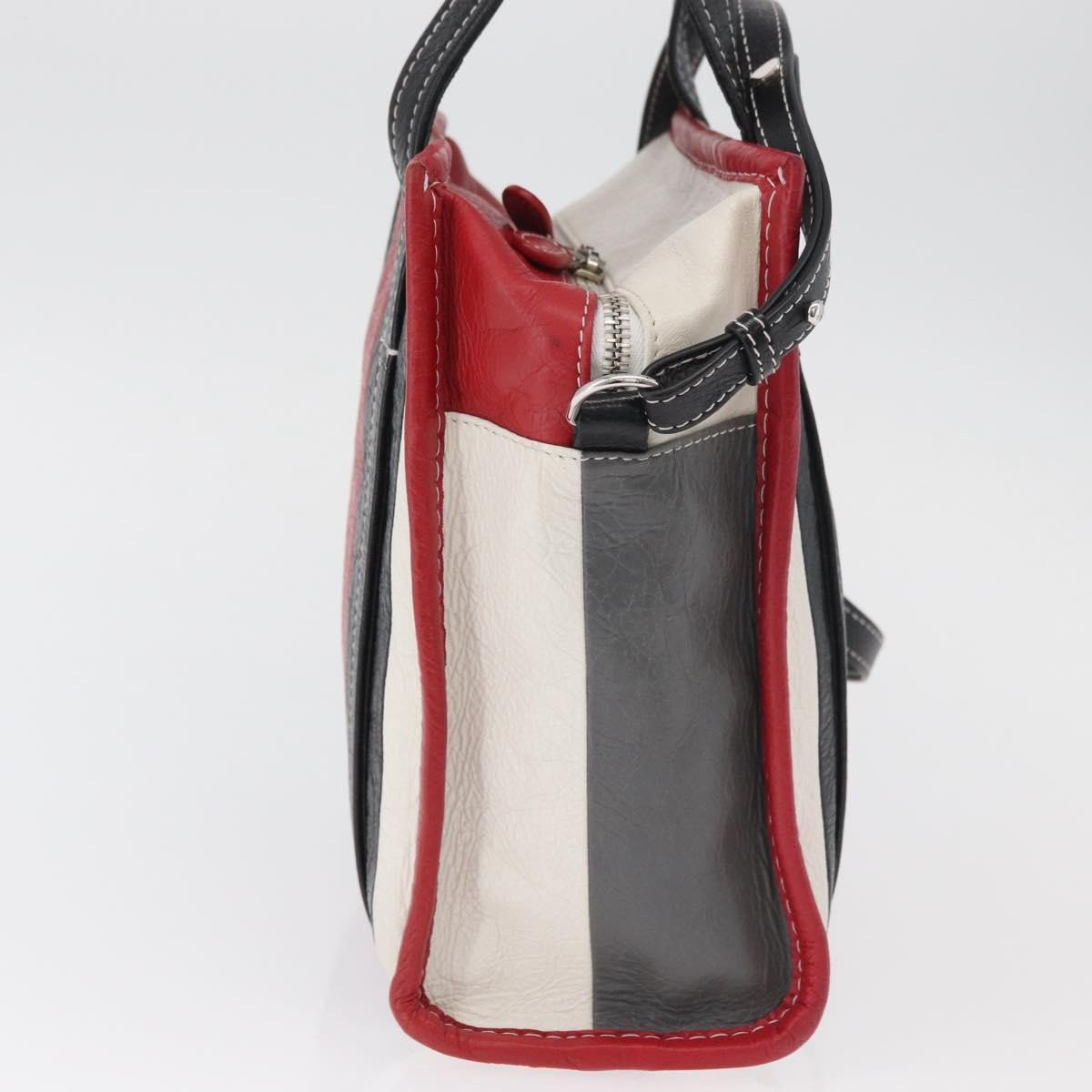 Balenciaga Balenciaga Bazar Convertible Tote Striped Leather XS Divers
