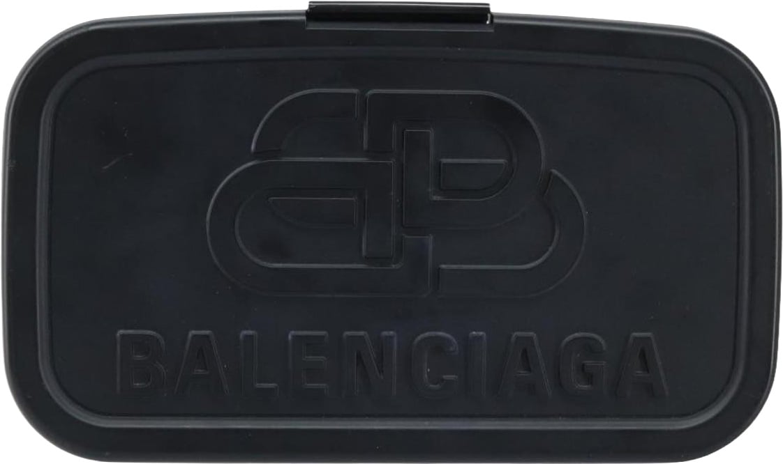 Balenciaga Logo Lunch Box Bag Plastic Zwart