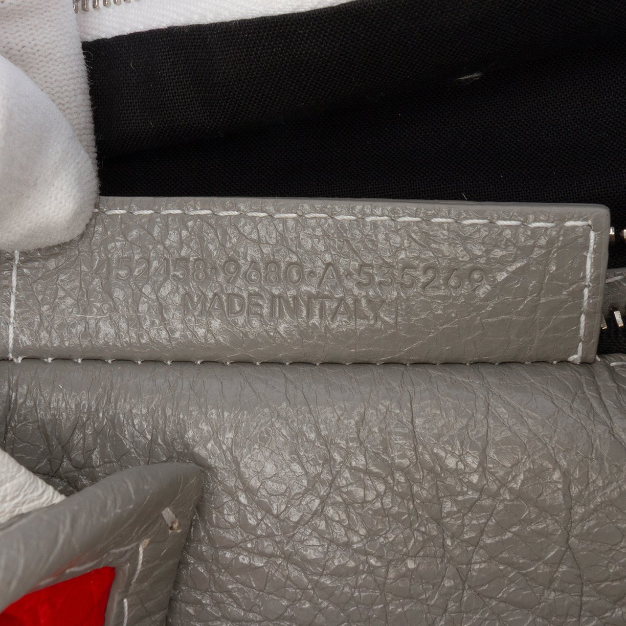 Balenciaga XS Lambskin Bazar Shopper Satchel Grijs