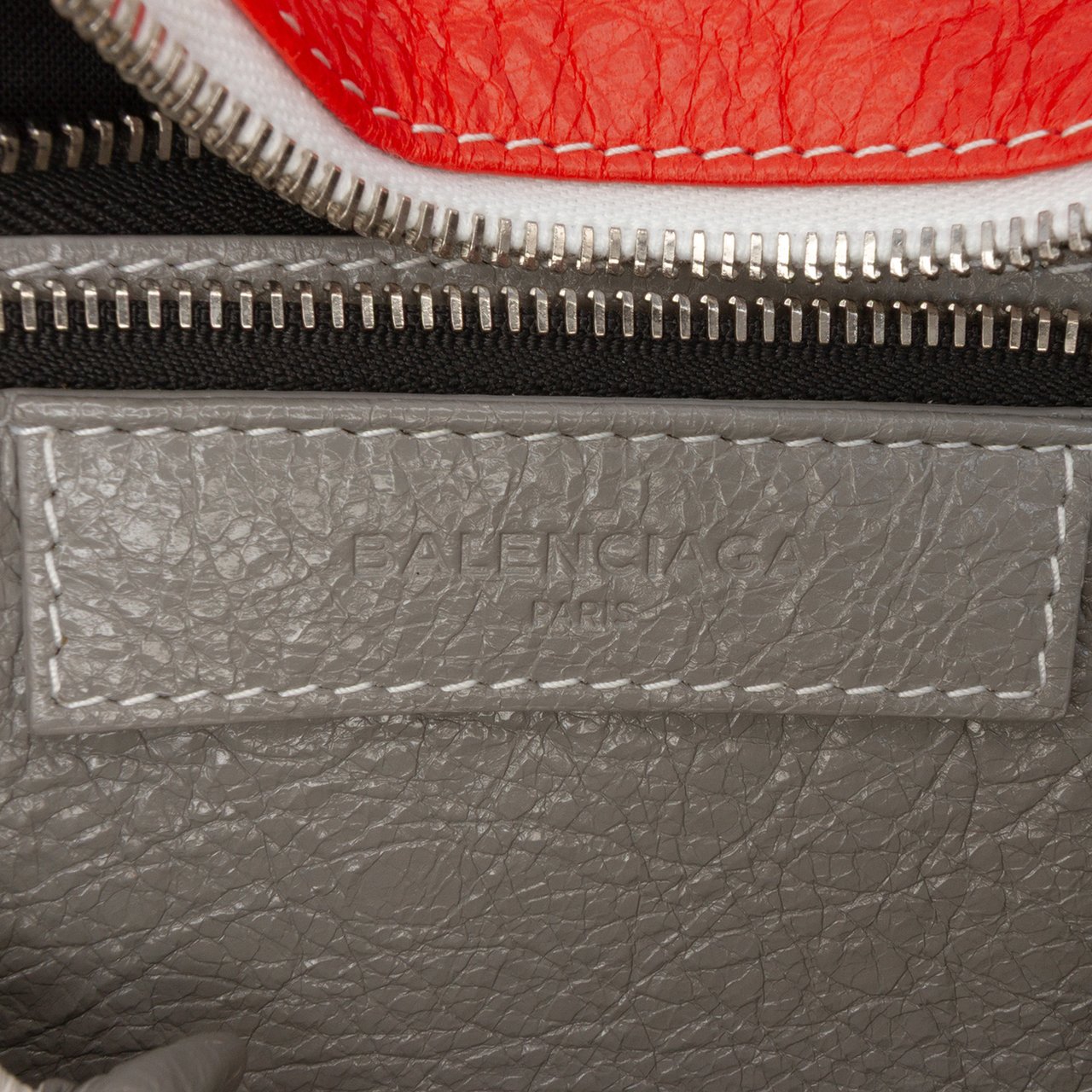 Balenciaga XS Lambskin Bazar Shopper Satchel Grijs