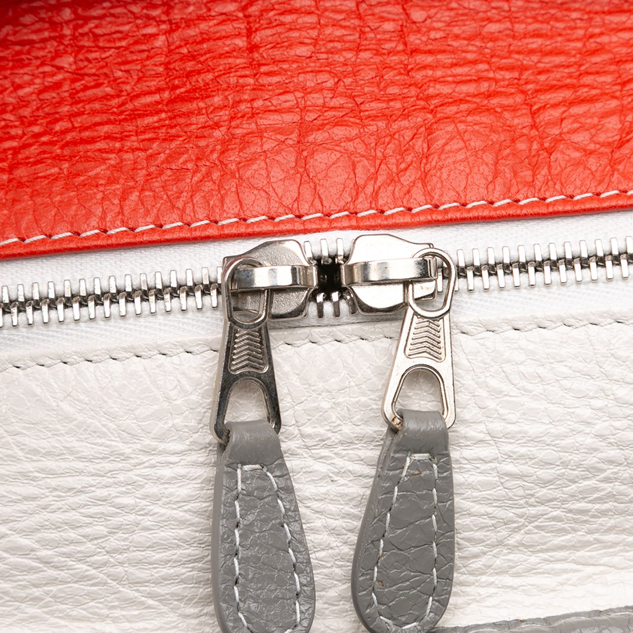 Balenciaga XS Lambskin Bazar Shopper Satchel Grijs