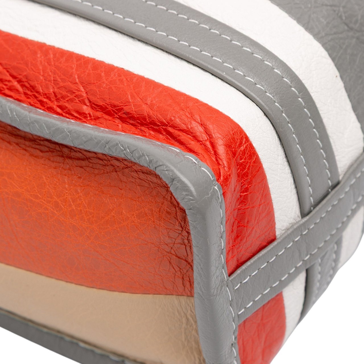 Balenciaga XS Lambskin Bazar Shopper Satchel Grijs