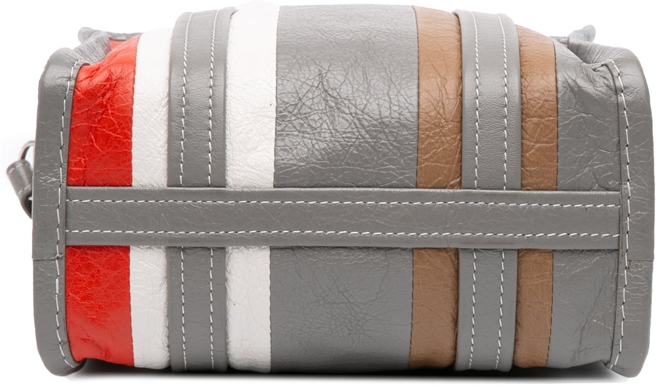 Balenciaga XS Lambskin Bazar Shopper Satchel Grijs