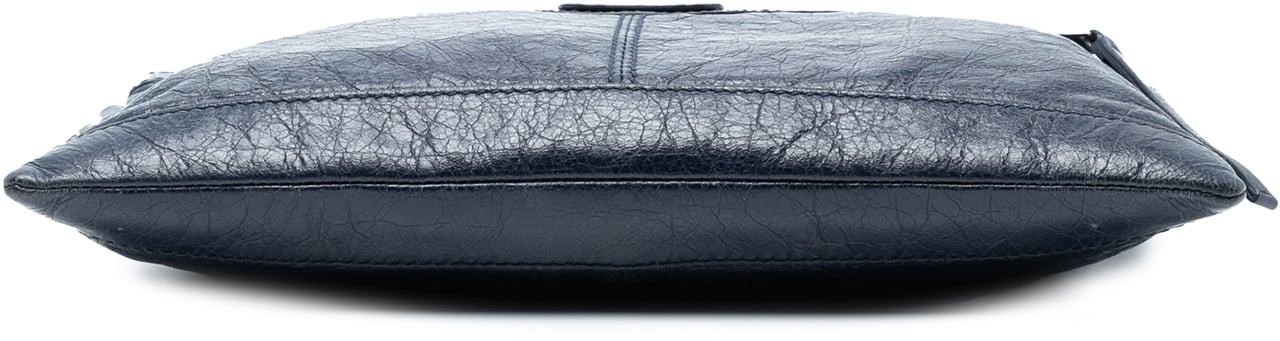 Balenciaga Lambskin Motocross Classic Clip M Clutch Blauw