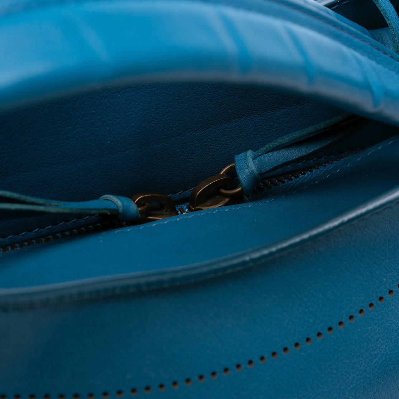 Balenciaga Leather Motocross Blackout City Satchel Blauw