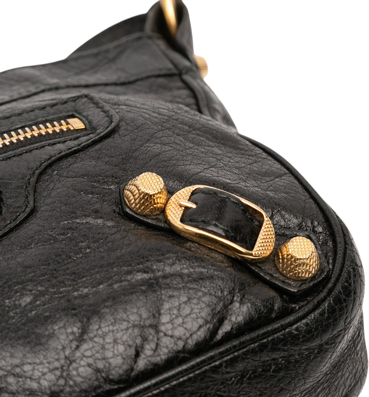 Balenciaga Lambskin Motocross Giant 12 Hip Crossbody Zwart