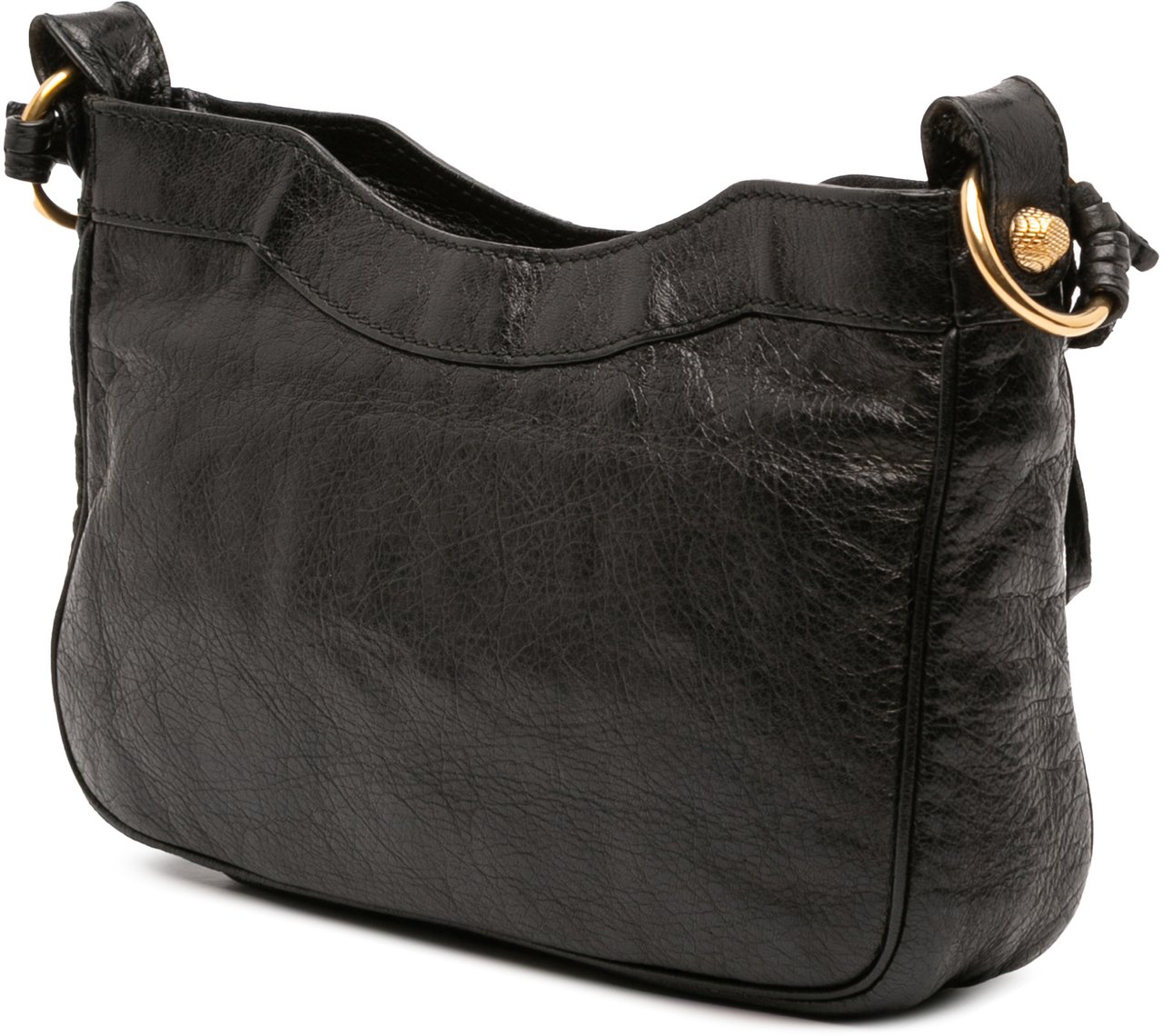 Balenciaga Lambskin Motocross Giant 12 Hip Crossbody Zwart