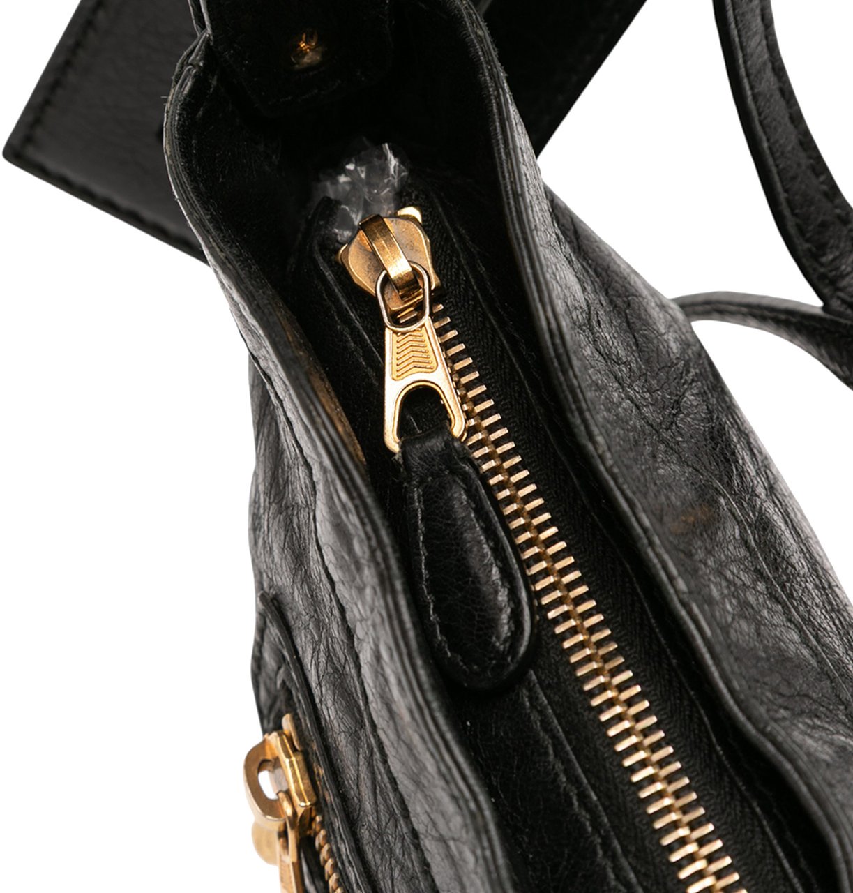 Balenciaga Lambskin Motocross Giant 12 Hip Crossbody Zwart