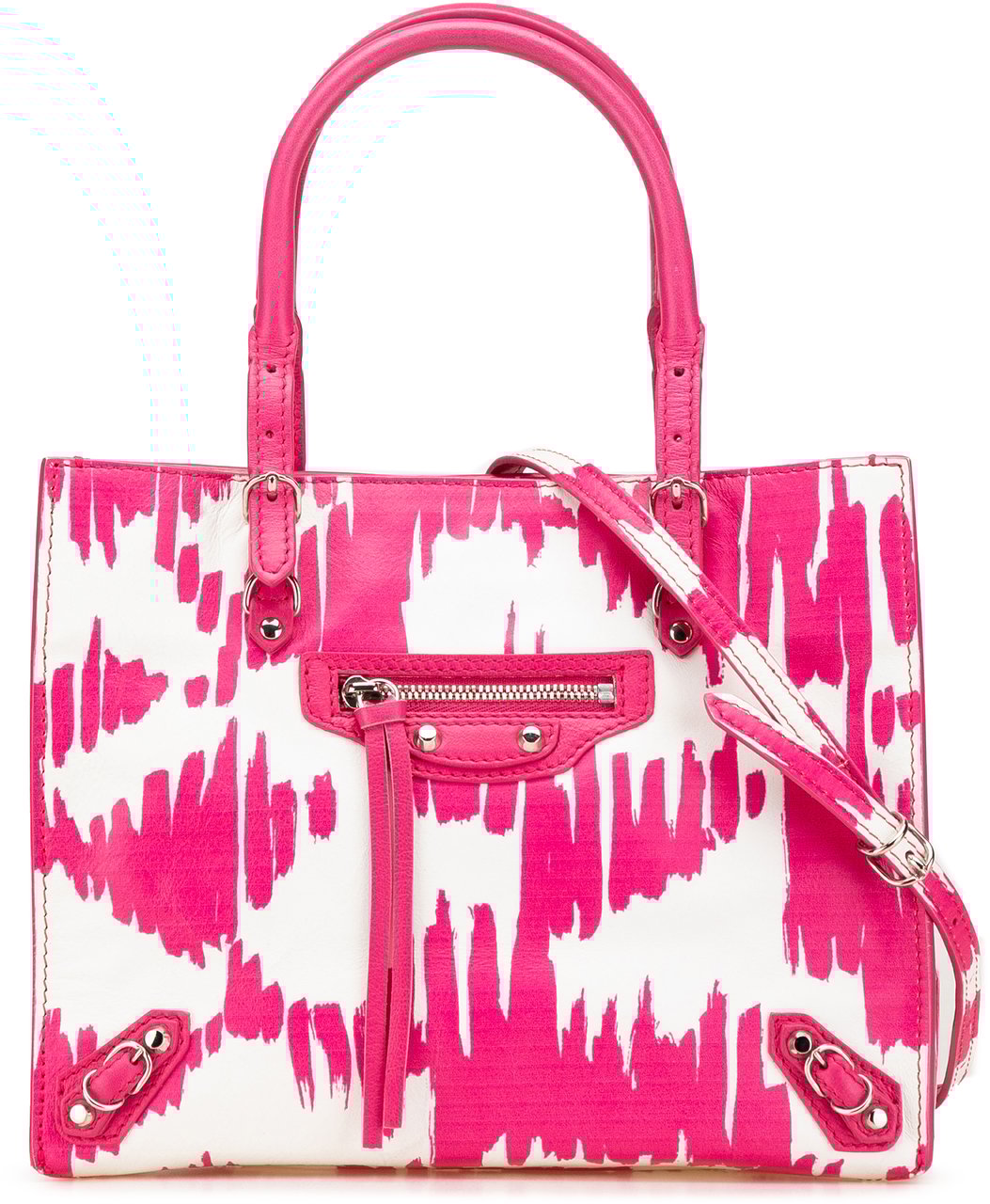 Balenciaga Mini Leather Papier A4 Satchel Roze