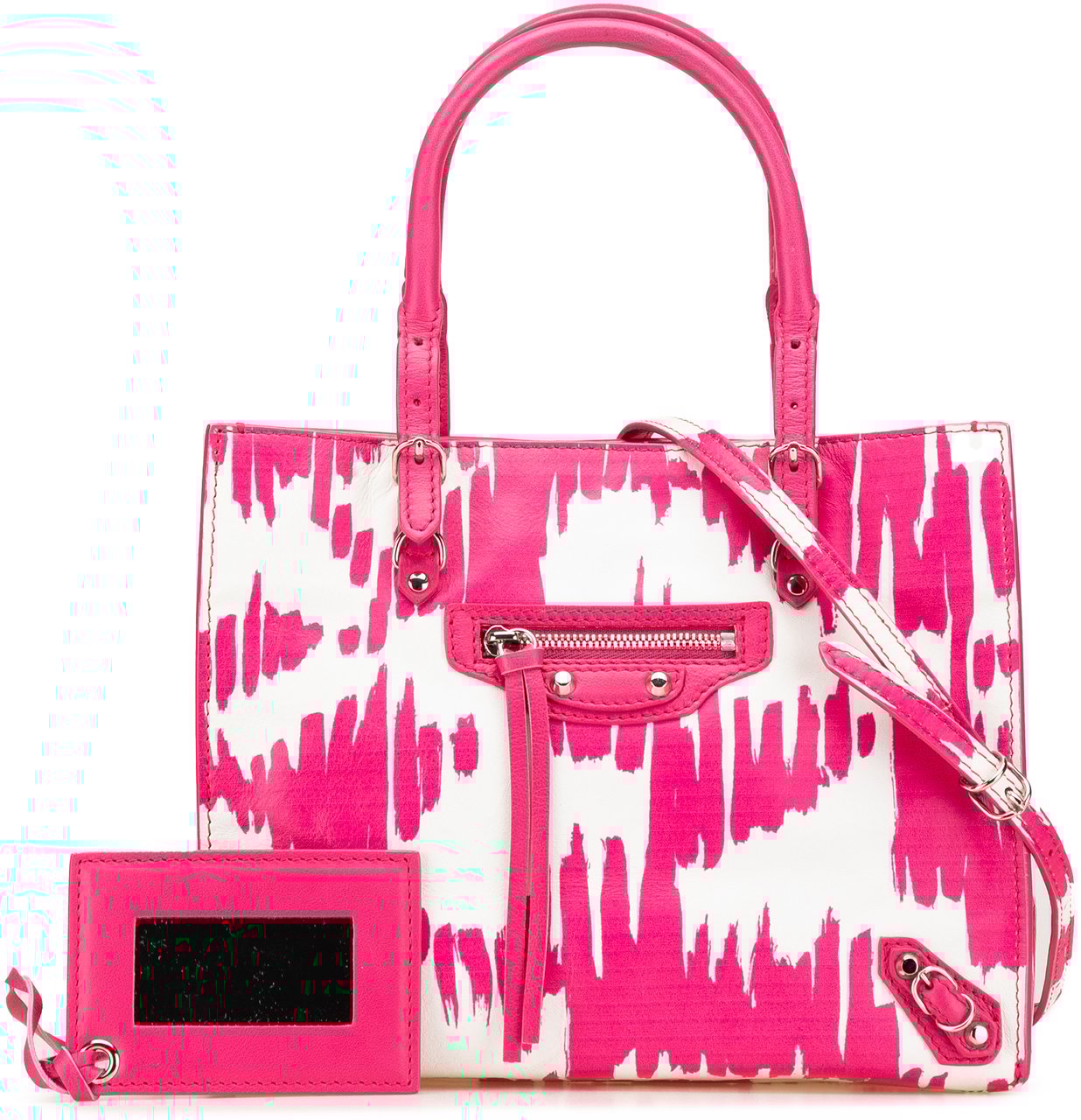 Balenciaga Mini Leather Papier A4 Satchel Roze