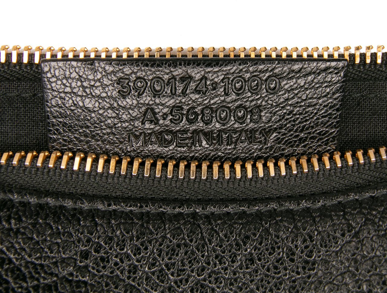 Balenciaga Chevre Motocross Metallic Edge Clutch Zwart