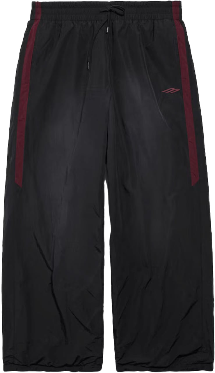 Balenciaga REVERSIBLE TECHNO COTTON POPLIN TRACK PANTS Zwart