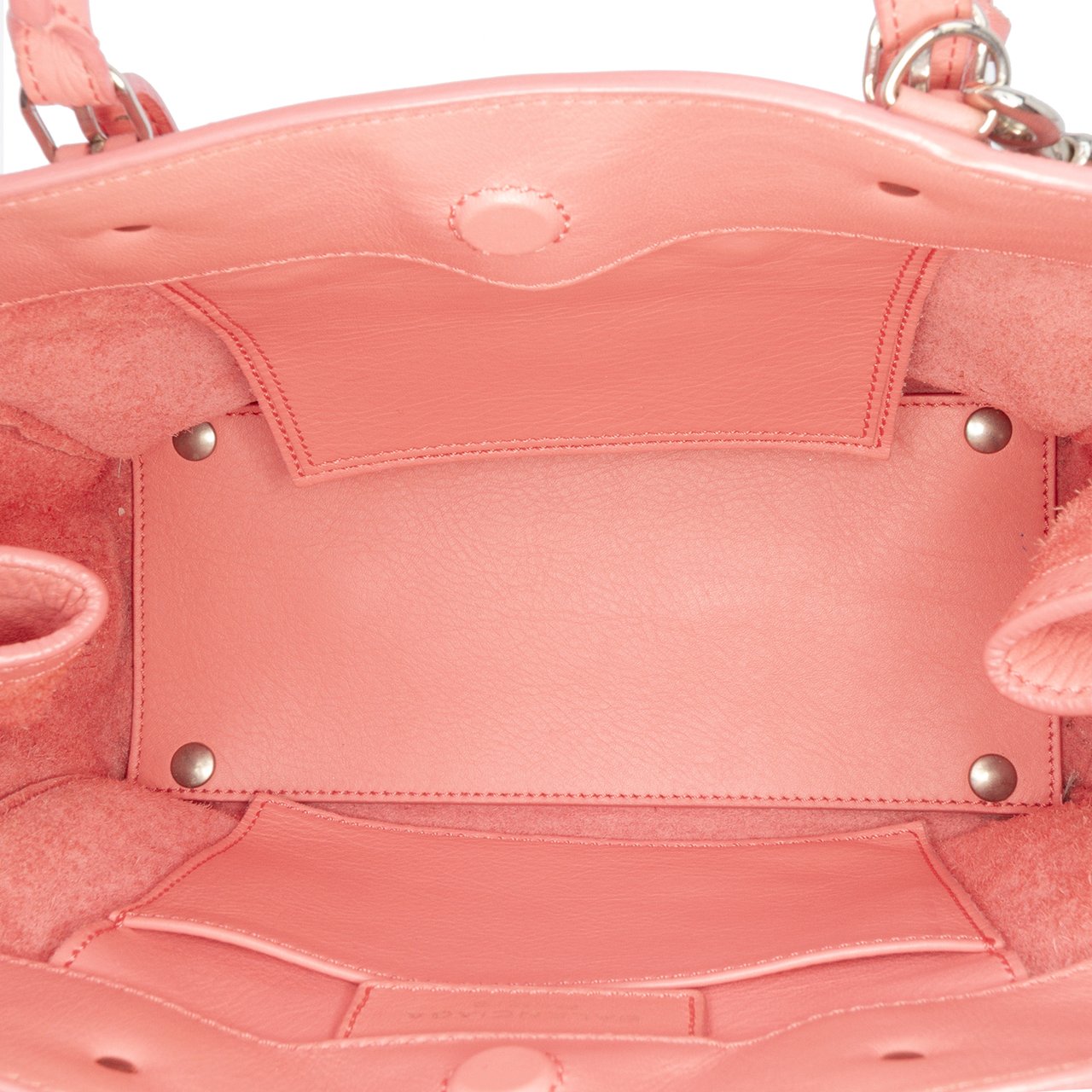 Balenciaga Mini Leather Papier A4 Zip Around Tote Roze