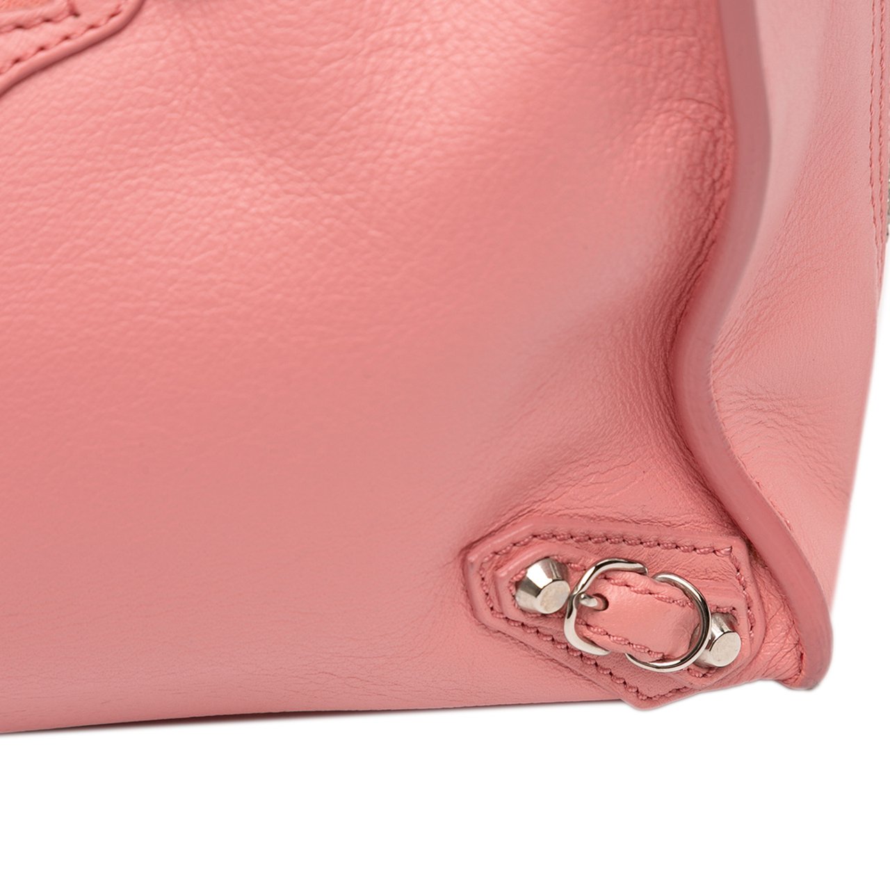 Balenciaga Mini Leather Papier A4 Zip Around Tote Roze