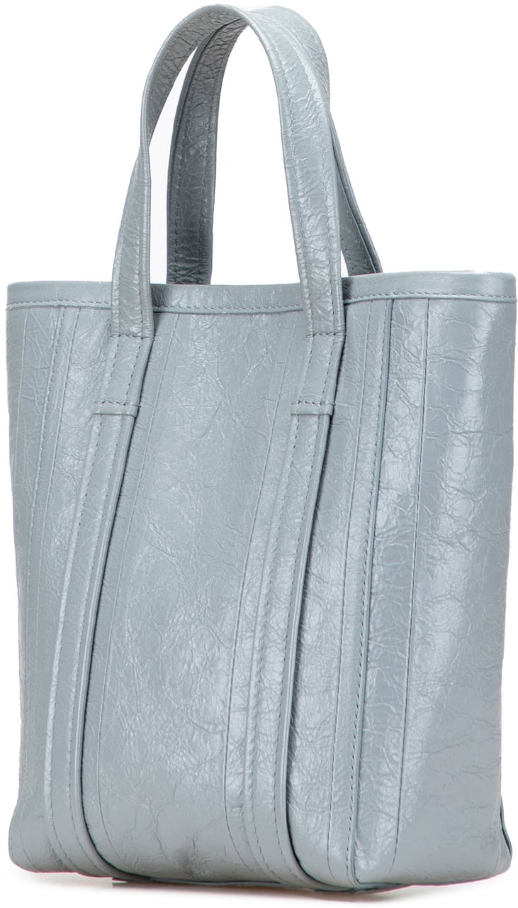 Balenciaga Small Lambskin Barbes North South Shopper Bag Blauw