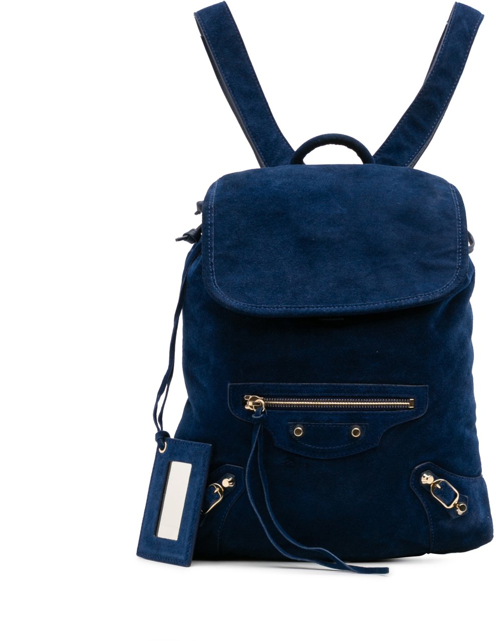 Balenciaga Baby Daim Suede Motocross Classic Traveler Backpack Blauw