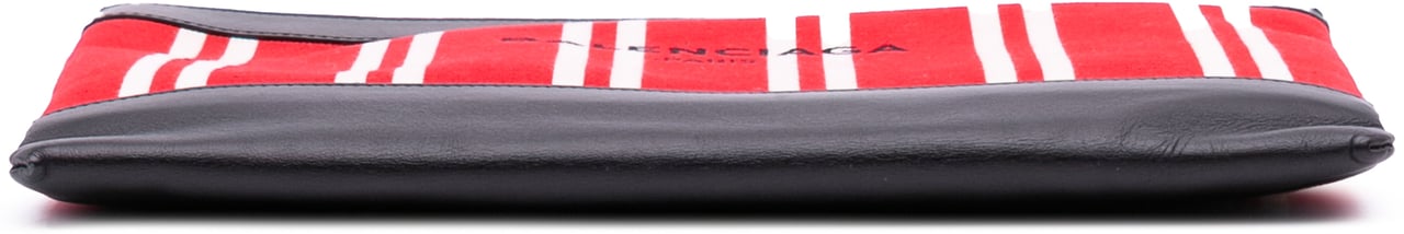 Balenciaga M Canvas Navy Clip Clutch Rood