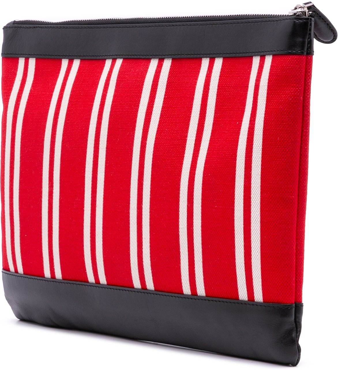 Balenciaga M Canvas Navy Clip Clutch Rood