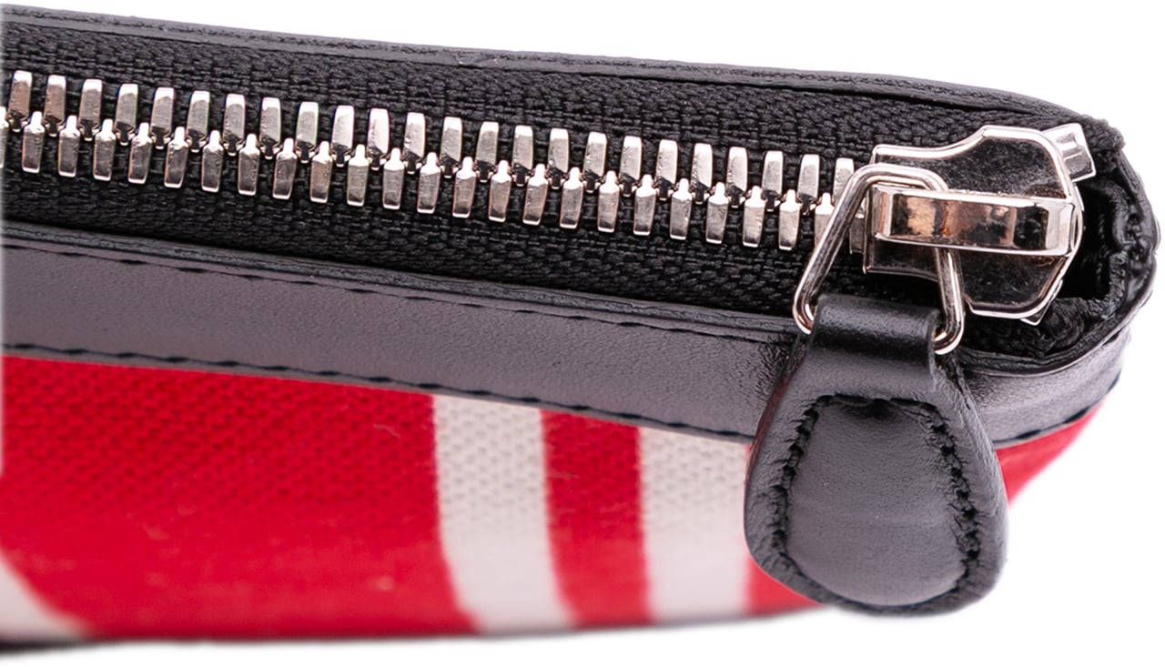 Balenciaga M Canvas Navy Clip Clutch Rood