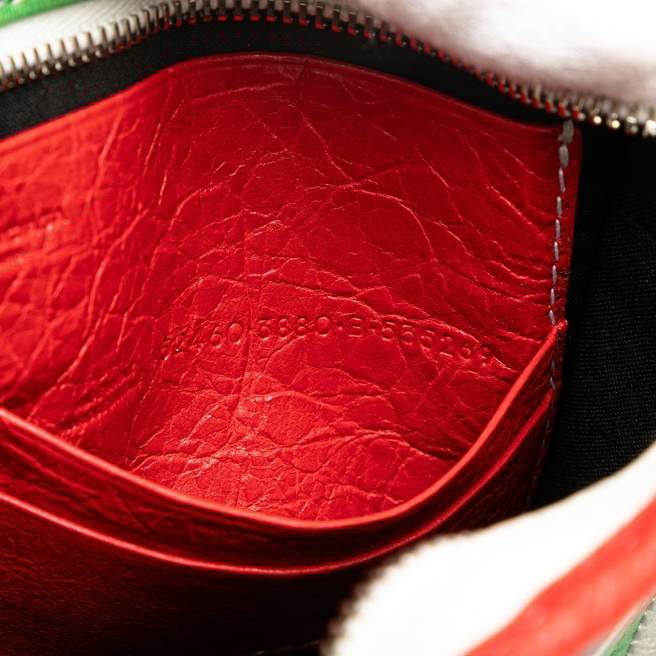 Balenciaga Lambskin Bazar Crossbody Groen