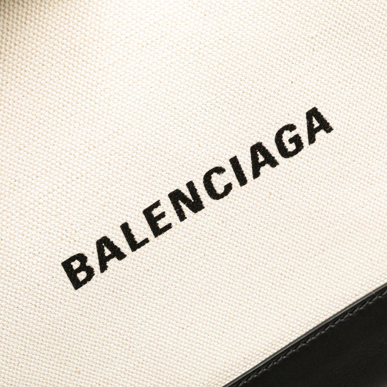 Balenciaga M Canvas Navy Clip Clutch Wit