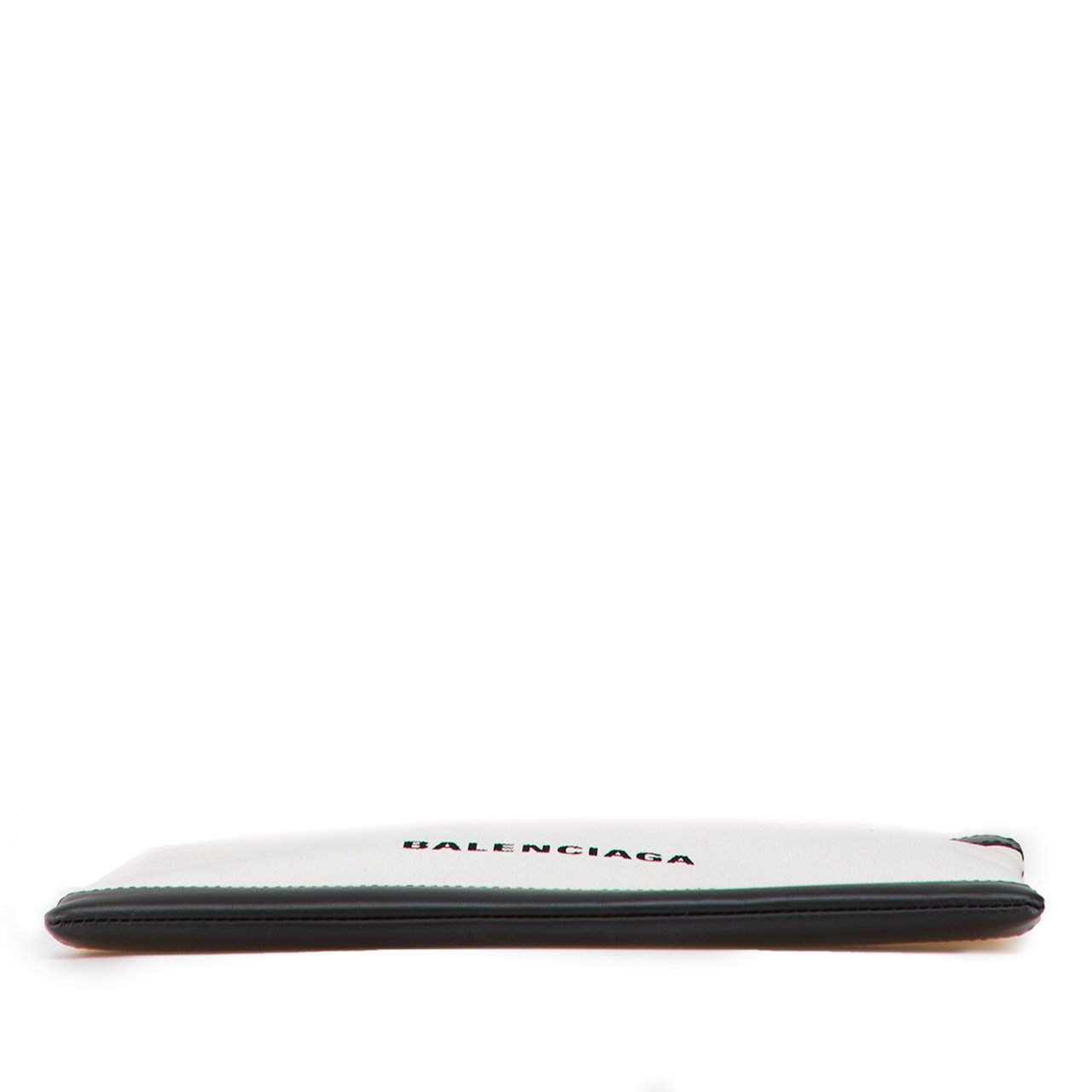 Balenciaga M Canvas Navy Clip Clutch Wit