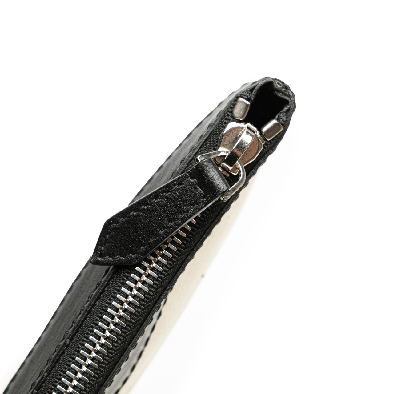 Balenciaga M Canvas Navy Clip Clutch Wit