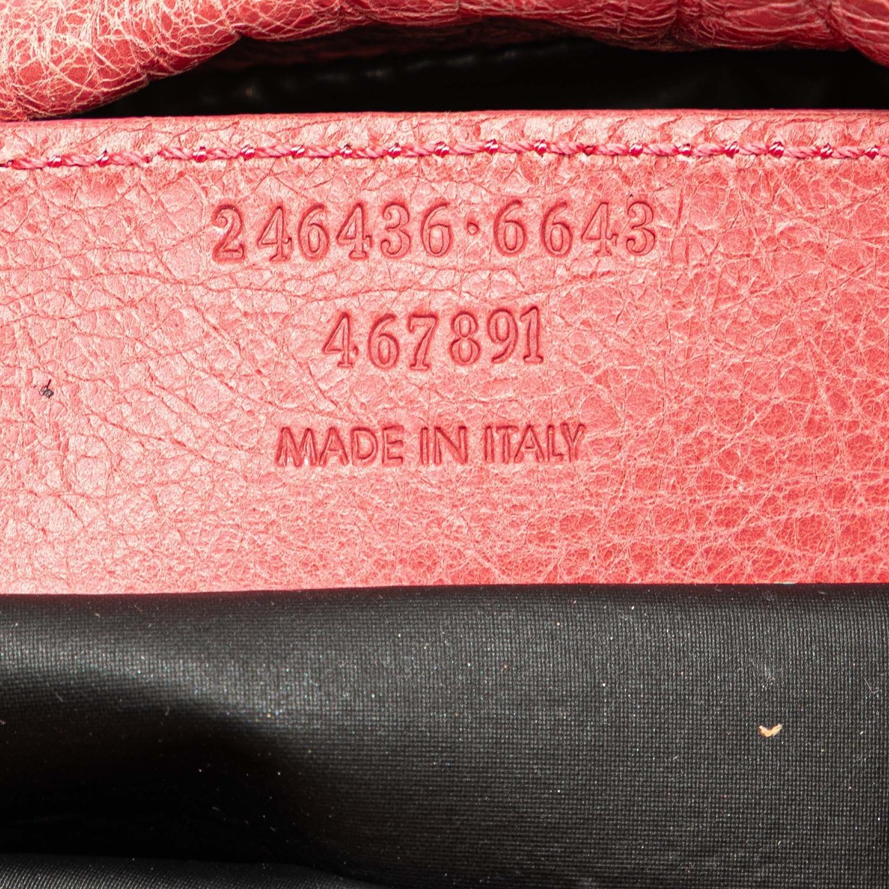Balenciaga Lambskin Motocross Move On Drawstring Pouch Roze