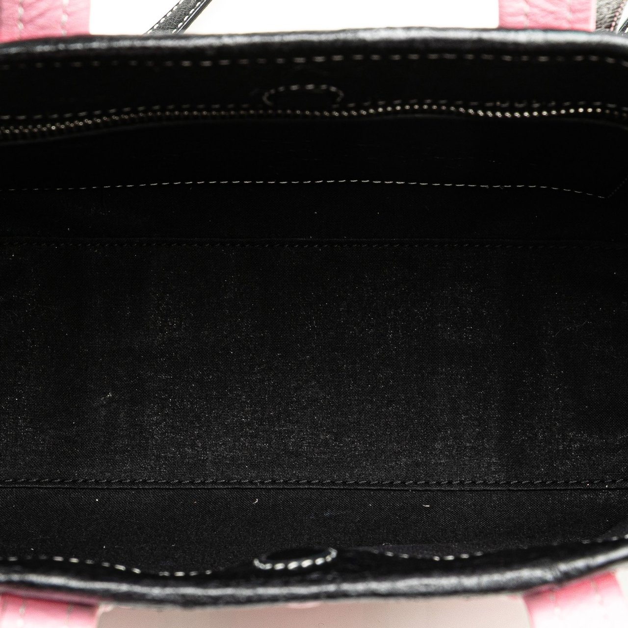 Balenciaga Small Lambskin Barbes East West Striped Shopper Tote Roze