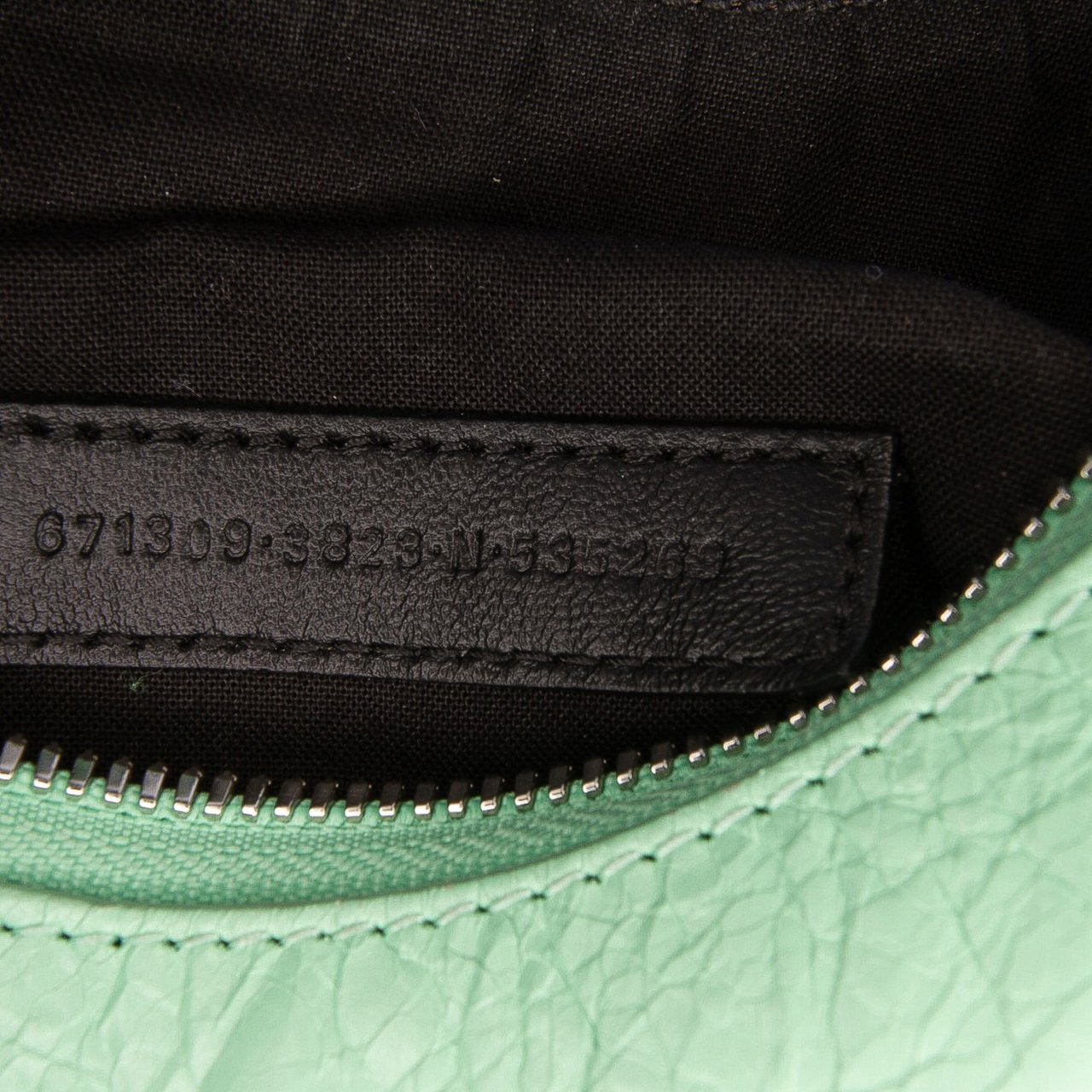 Balenciaga Lambskin Motocross Le Cagole XS Groen